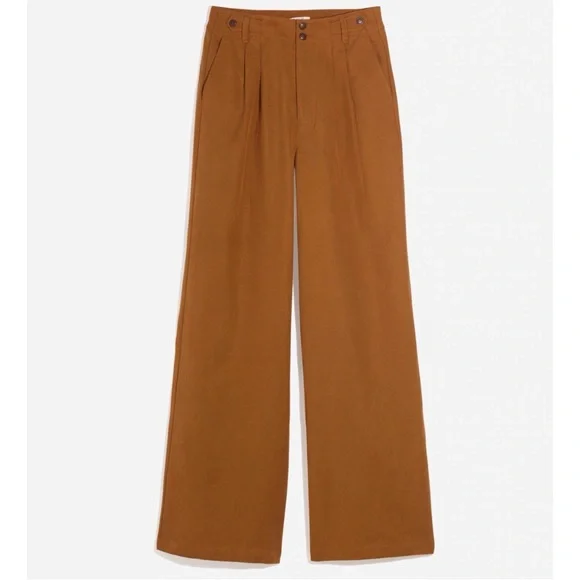 Madewell The Harlow Wide-Leg Pant Acorn Size 12 - Picture 2 of 12